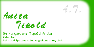 anita tipold business card